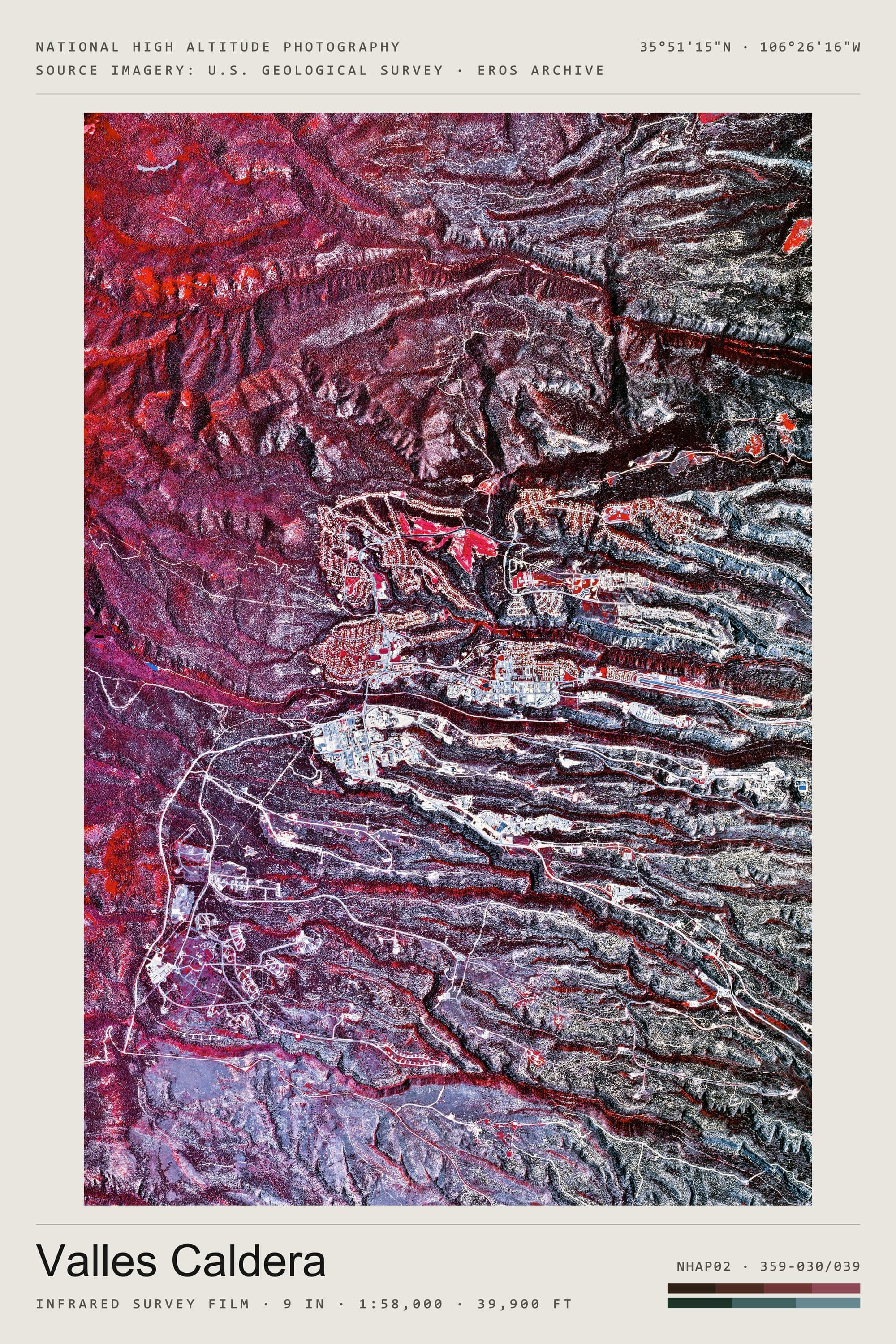 Valles Caldera — roll 377, portrait · 3:2, titled print