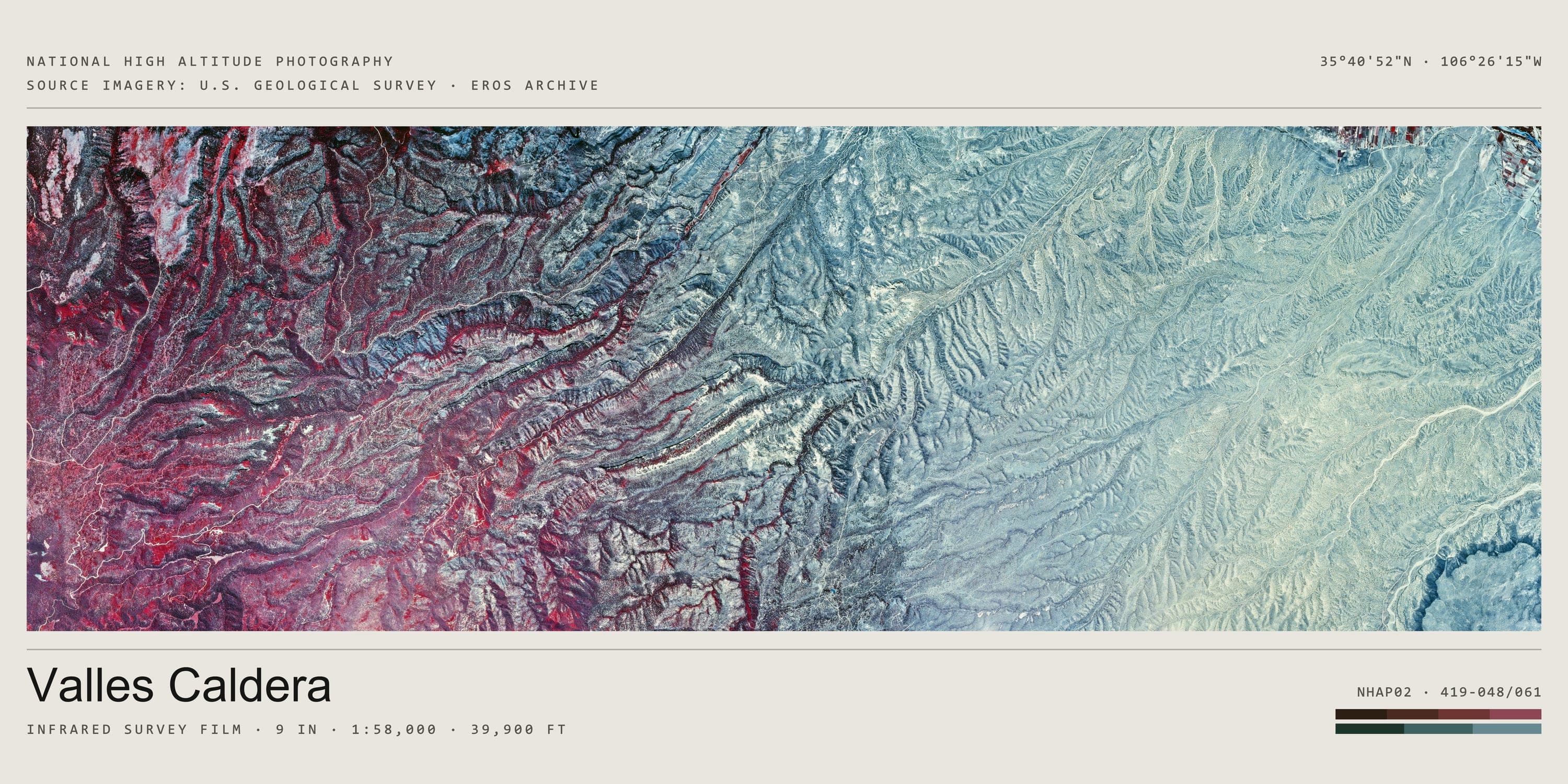 Valles Caldera — roll 419 · ver. i, panorama · 3:1 · i, titled print