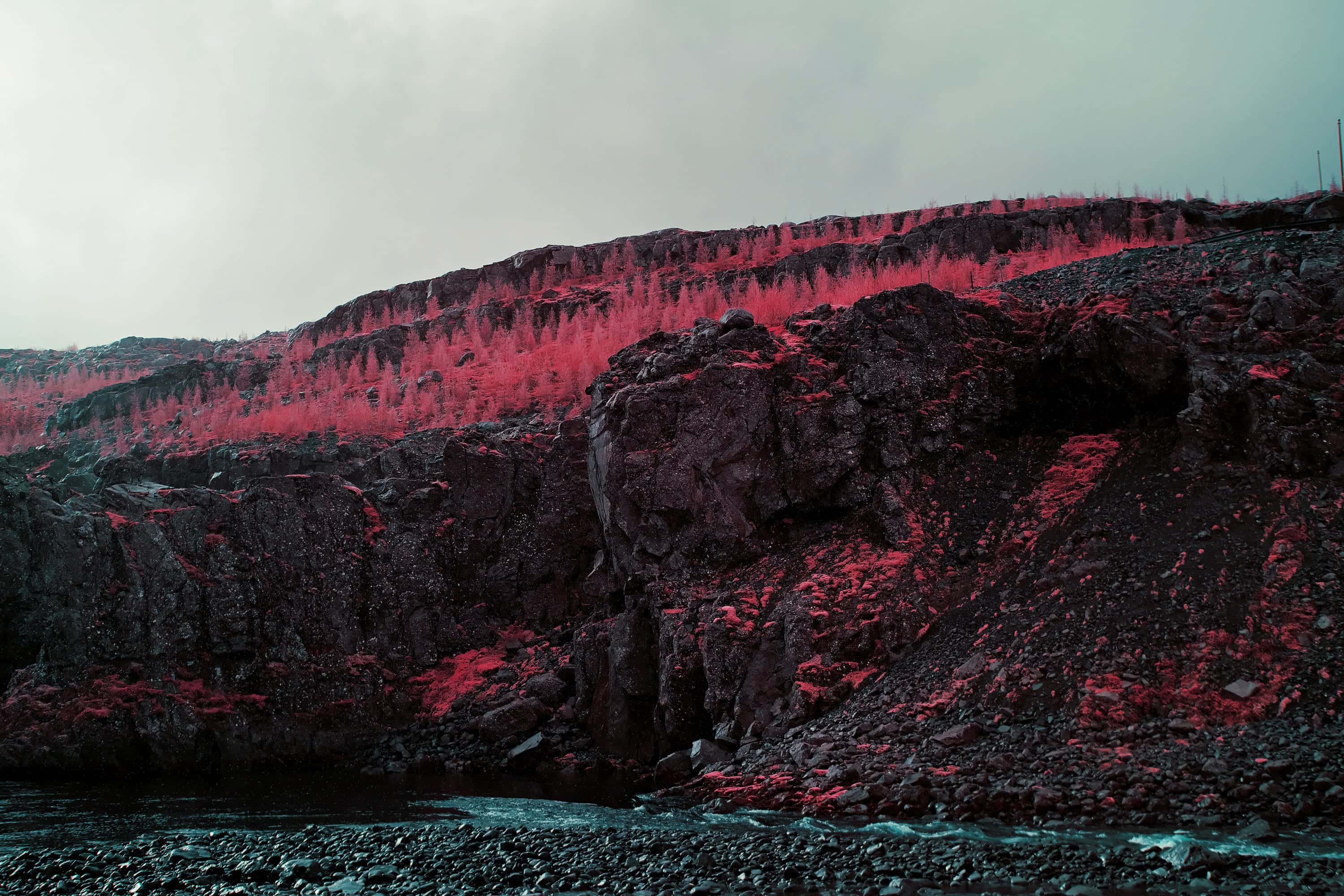 Near-infrared photograph from the Iceland series